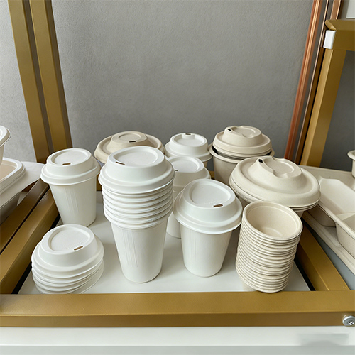 12oz Nature Fiber Coffee Cups with PP Lids Starbucks Coffee Cups