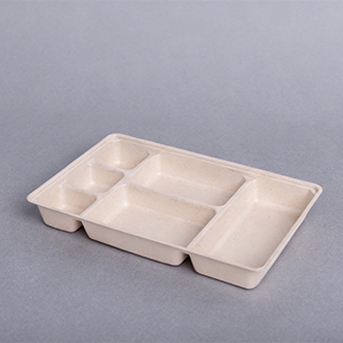 6-C Anti-Grease Eco-Friendly Take-away Box Pulp Tray with Lid (5)