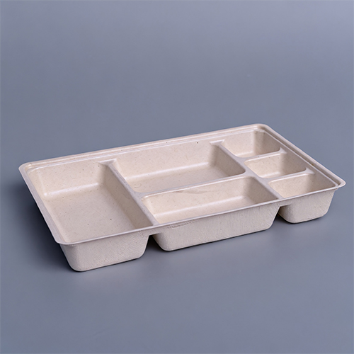 6-C Anti-Grease Eco-Friendly Take-away Box Pulp Tray with Lid (6)