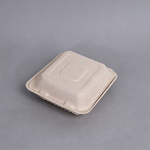 8in. 3-C 1000ml Sectional paper Box Biodegradable clamshell packaging (8)