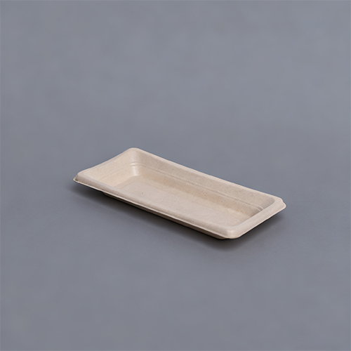 Disposable Pulp Fiber Sushi Tray with Clear Lid For Japan (2)