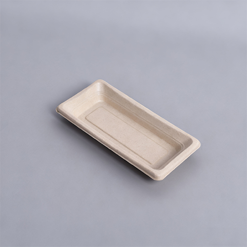 Disposable Pulp Fiber Sushi Tray with Clear Lid For Japan
