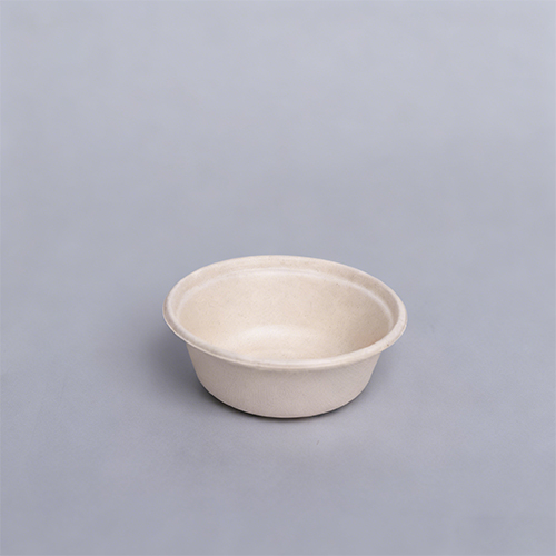 Biodegradable Compostable Molded Pulp Sauce Pot Baby Bowl with Lid