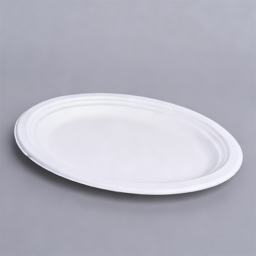 OK Compost Home Eco fiber Small Oval Dinnerware Plate Party Tray