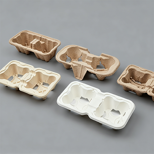 Recyclable Biodegradable 2-Cup Holder Take-out Coffee Carrier