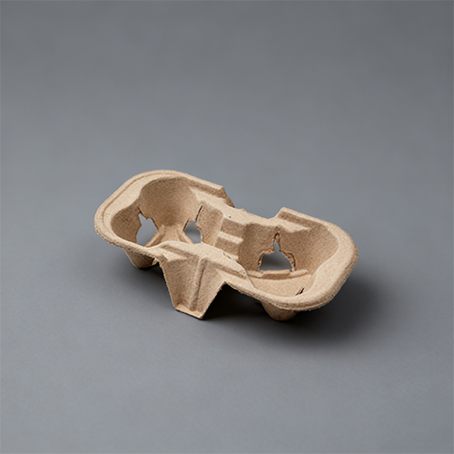 Recyclable Biodegradable 2-Cup Holder Take-out Coffee Carrier (4)