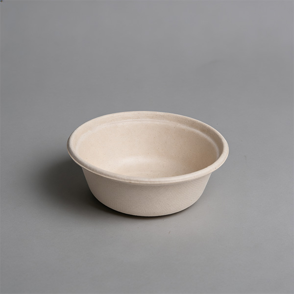 Bio Bagasse Bowl have Lid for Soup Round Noodle Bowl 350ml